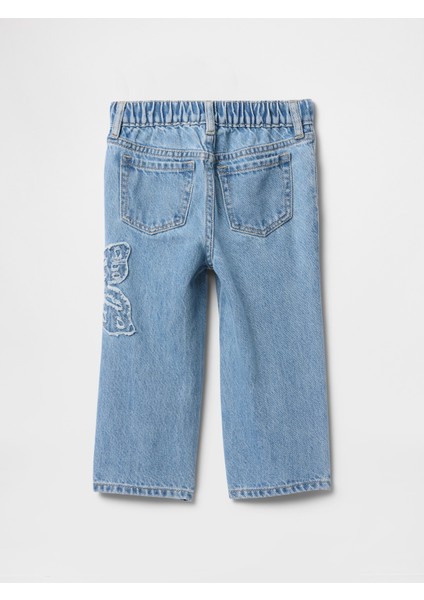 Kız Bebek Mavi Butterfly Stride Jean Pantolon