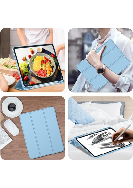 Apple iPad Pro 11 Inç M4 2024 Uyumlu Kılıf Pen Slot Charging Case Kalem Bölmeli A2836 A2837 A3006 indirimleri