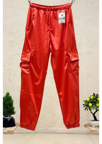 Tek Cep Kargo Deri Pantolon