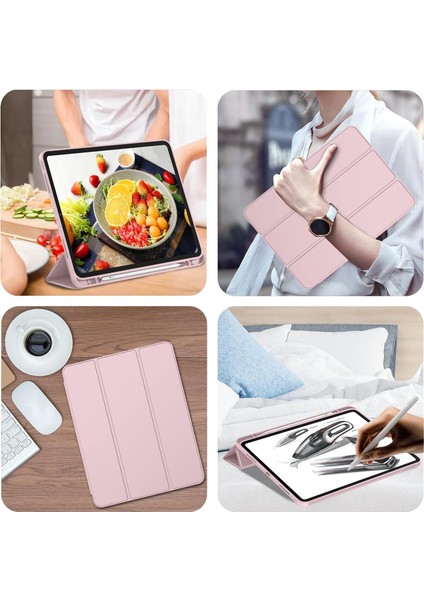 Apple iPad Pro 11 Inç M4 2024 Uyumlu Kılıf Pen Slot Charging Case Kalem Bölmeli A2836 A2837 A3006 fırsatları