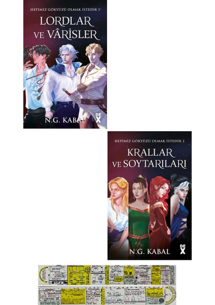 Hepimiz Gökyüzü Olmak Istedik 1. 2. Kitaplar Set (Matematik Öğreten Cetvel) - N. G. Kabal