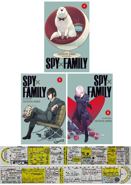 Spy x Family 4. 5. 6. Ciltler Manga Seti (Matematik Öğreten Cetvel) - Tatsuya Endo