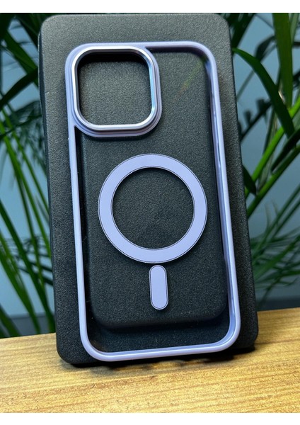 Apple iPhone 13 Pro Max Hızlı Sarj Magsafeli A+ Ultra Darbe Emici Metal Kamera Çerçeve Koruyuculu Silikon Gennarmor Kılıf