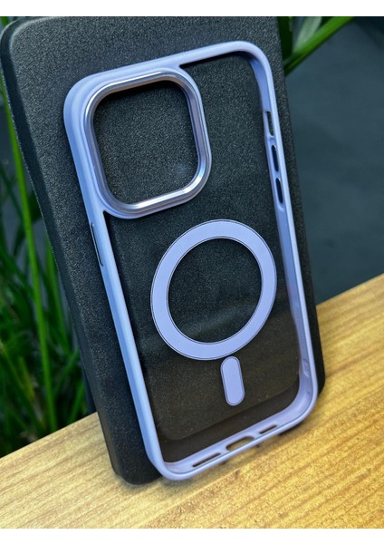 Apple iPhone 13 Pro Max Hızlı Sarj Magsafeli A+ Ultra Darbe Emici Metal Kamera Çerçeve Koruyuculu Silikon Gennarmor Kılıf