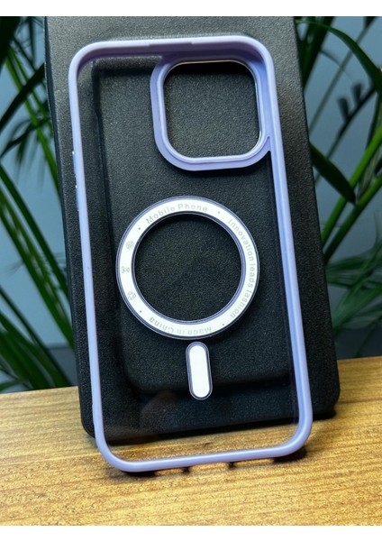 Apple iPhone 13 Pro Max Hızlı Sarj Magsafeli A+ Ultra Darbe Emici Metal Kamera Çerçeve Koruyuculu Silikon Gennarmor Kılıf