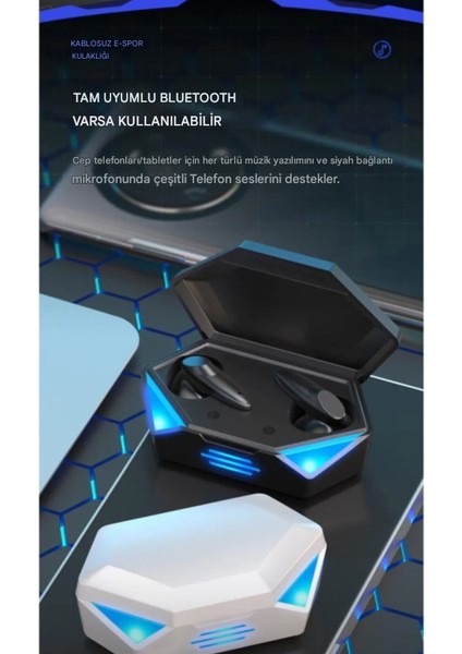 Kablosuz Kulak Içi Rgb Işıklı Mikrofonlu Kalite Ses Tüm Telefon Uyumlu Oyuncu Kulaklığı fırsatları