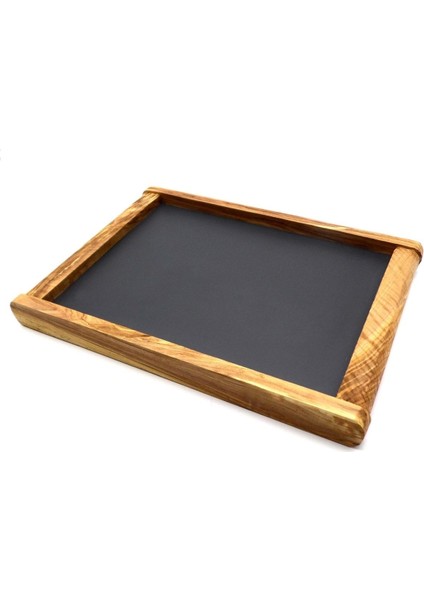Ahşap Kenarlı Dikdörtgen Tepsi 40 Cm