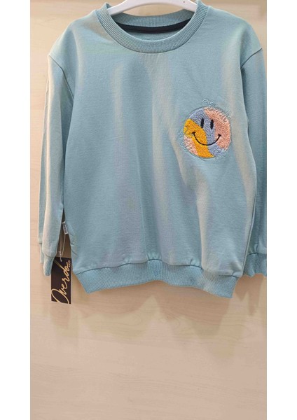 Çocuk Gülenyüz Punc Nakıslı Sweatshirt