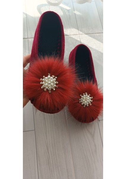 Ev Ayakkabısı Kadın Babet Patik, El Işi Örgü Kadın Patik