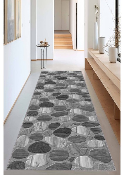 Gri 3D Üç Boyutlu Kesme Rulo Özel Ölçü Yolluk VH122