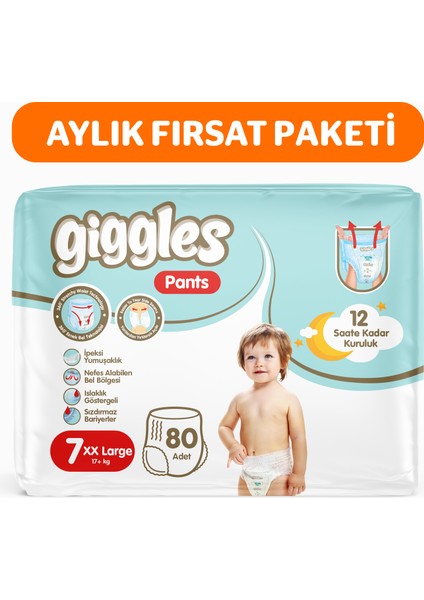 Pants Külotlu Bebek Bezi 7 Numara Xxlarge 80 Adet