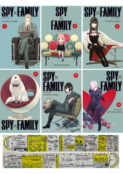Spy x Family 1. 2. 3. 4. 5. 6. Ciltler Manga Seti / Mat. Öğreten Ceetvel - Tatsuya Endo