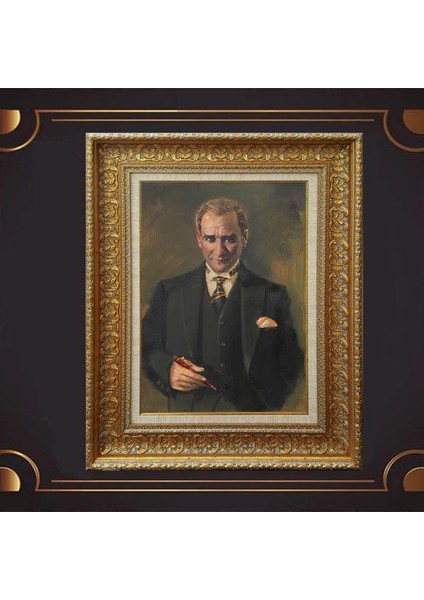 Özel Altın Seri Atatürk Tablo AF645