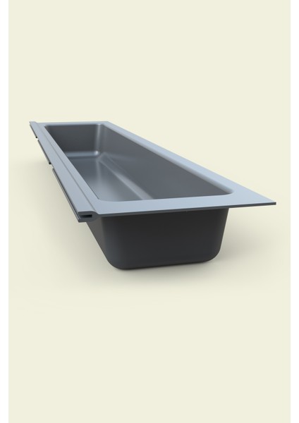 Mutfak Çekmece Içi Kaşıklık, Antrasit Tek Bölmeli Modül 11CM x 48CM