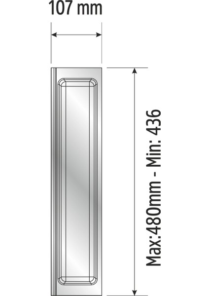Mutfak Çekmece Içi Kaşıklık, Antrasit Tek Bölmeli Modül 11CM x 48CM