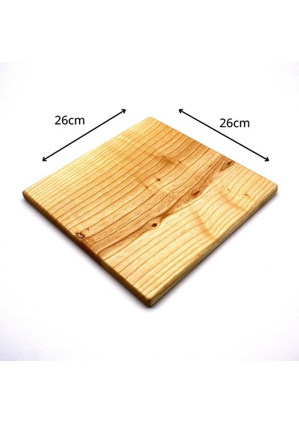 Ahşap Kare Kesme Doğrama Ve Sunum Tahtası - Dişbudak Ağacı – 26 Cm modelleri