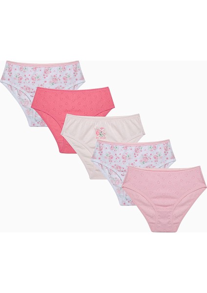 Kız Çocuk Rose 5li Çok Renkli Slip Külot