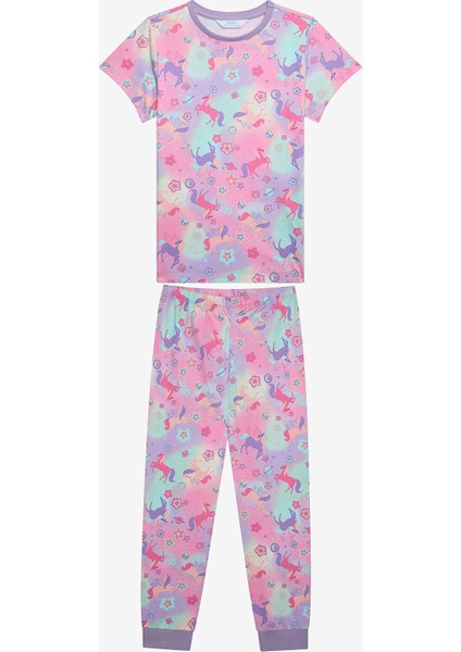 Kız Çocuk Magical 2li Çok Renkli Pijama Takımı