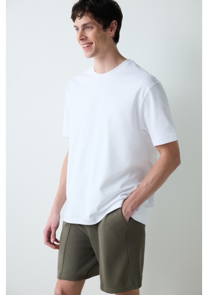 Erkek Timeless Beyaz Tişört Pijama Üstü