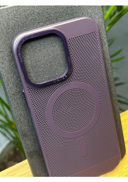 Apple iPhone 14 Pro Max Hızlı Sarj Magsafeli Ince Delikli Şık Tasarım Kamera Çerçeve Koruyuculu Genndesıgn Kılıf