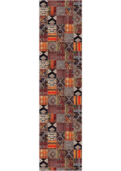 Renkli Kaymaz Patchwork Kesme Rulo Özel Ölçülü Yolluk AR981