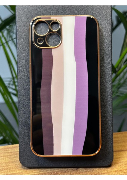 Apple iPhone 7/8 Özel Renkli Tasarım Cam Arka Kapak Kamera Çerçeve Koruyuculu Silikon Yapı Gennluna Kılıf Sm