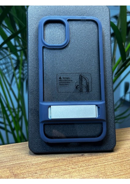 Apple iPhone 11 A+ Ultra Darbe Emici Premium Silikon Çerçeve Özel Sararmaz Arka Sert Kapak Metal Stand Özellikli Gennkıckstand Kılıf