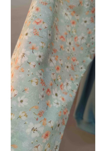 Kız Çocuk Kolları Fırfırlı Çiçekli Sweatshirt fırsatları