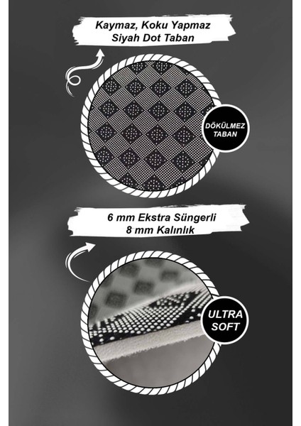 Füme Kaymaz Patchwork Kesme Rulo Özel Ölçülü Yolluk AR321 fırsatları