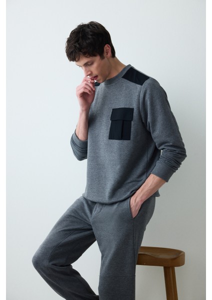 Erkek Timeless Antrasit Melanj Sweatshirt