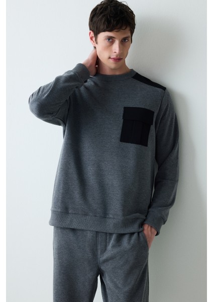 Erkek Timeless Antrasit Melanj Sweatshirt