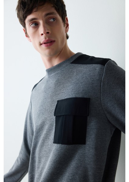 Erkek Timeless Antrasit Melanj Sweatshirt