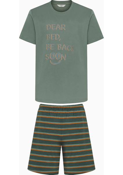Bed Şortlu Çok Renkli Pijama Takımı