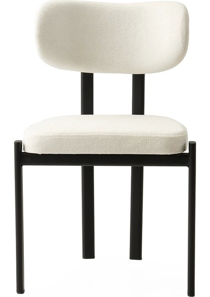 Pln Kumaş Salon ve Mutfak Sandalyesi Metal Ayaklı 4 Adet