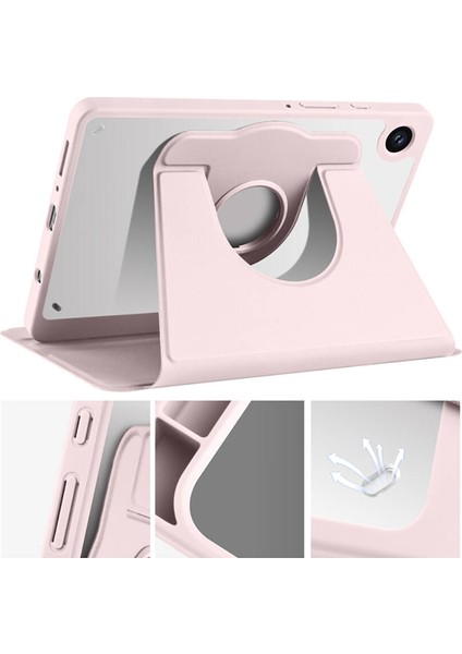 Samsung Galaxy Tab A9 (8.7 Inç) Yatay ve Dikey Standlı Dönebilen Kalemlikli Smart Thermix Kılıf Sm- X110 X115 fırsatları