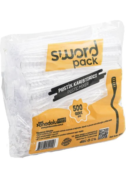 Plastik Çay, Kahve Karıştırıcı 500'LÜ 5 Paket (2500 Adet)