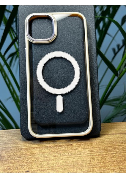 Apple iPhone 14 Pro Max Hızlı Sarj Magsafeli A+ Ultra Darbe Emici Metal Kamera Çerçeve Koruyuculu Silikon Gennarmor Kılıf