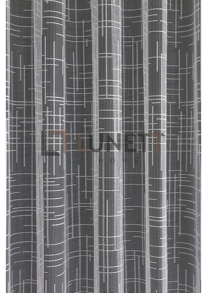 Kullanıma Hazır Petek Üstü Ekru Renk Hipatia Desen (1x3) Sık Pile Tül Perde indirimleri