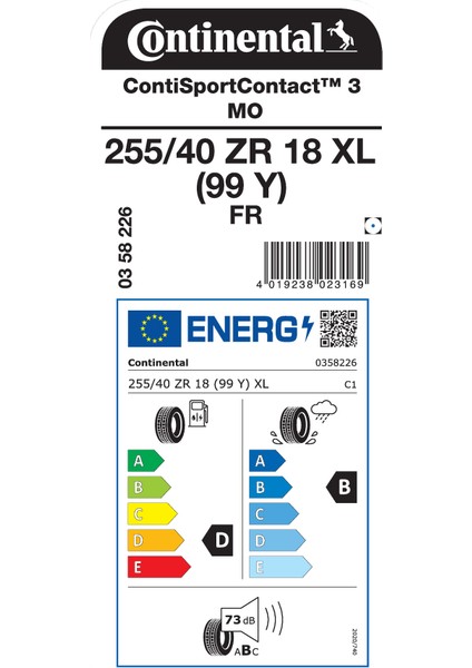 255/40 ZR18 99Y Xl Fr Sc3 Mo Oto Yaz Lastiği (Üretim Yılı:2023) fiyatları