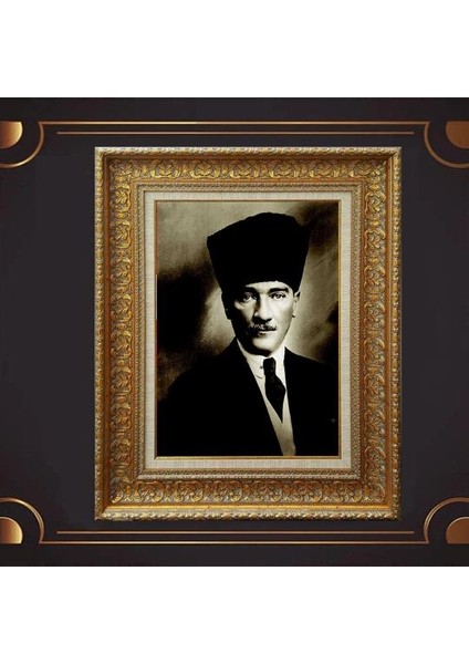 Özel Altın Seri Atatürk Tablo AF136