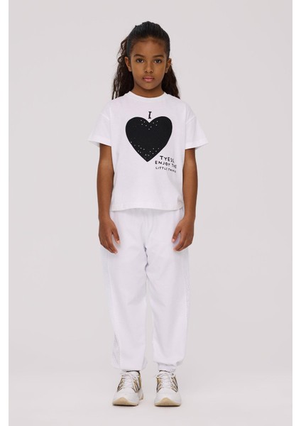 Bg Store Kız Çocuk Beyaz Tshirt