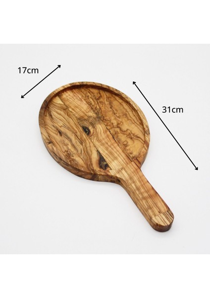 Ahşap Saplı Oval Küçük Sunum Tabağı - Dişbudak Ağacı fırsatları