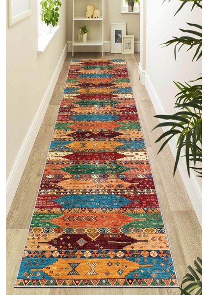 Çok Renkli Klasik Motifli Kesme Rulo Özel Ölçü Yolluk AR1086