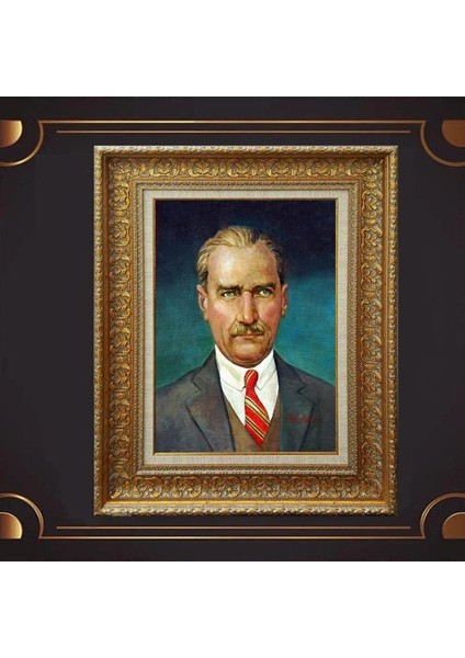 Özel Altın Seri Atatürk Tablo AF467