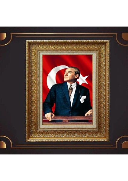 Özel Altın Seri Atatürk Tablo AF93