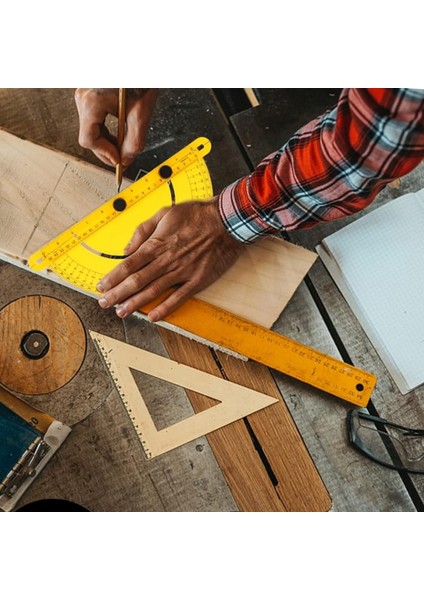 Plastik Açı Bulucu Ölçer Gönye 0-180° Derinlik Kare Köşe Cetvel Ölçme Kaynakçı Mimar Marangoz Çizim fırsatları