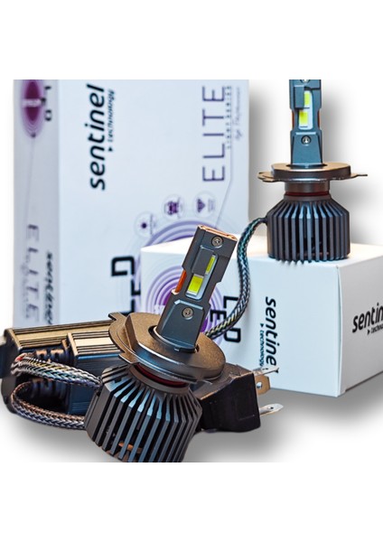 H4 LED Xenon Şimşek Etkili Arıza Yakmaz Elite Serisi Beyaz 12V Uzun Kısa