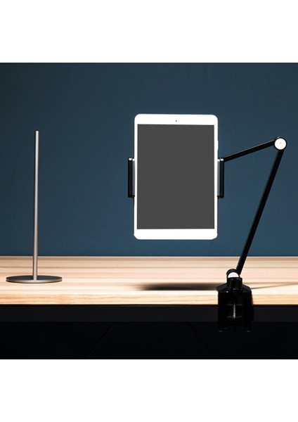Profesyonel 3 Eklemli Telefon ve Tablet Tutucu Yüksekliği Ayarlanabilir 360 Derece Dönebilen Kol ve Ipad Uyumlu Telefon Standı Olan Metal Taban Alüminyum Gövde 54CM Kol Uzunluğu fırsatları