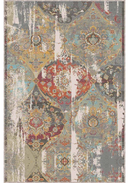 Renkli Kaymaz Klasik Motifli Özel Ölçü Rulo Yolluk AR650 modelleri