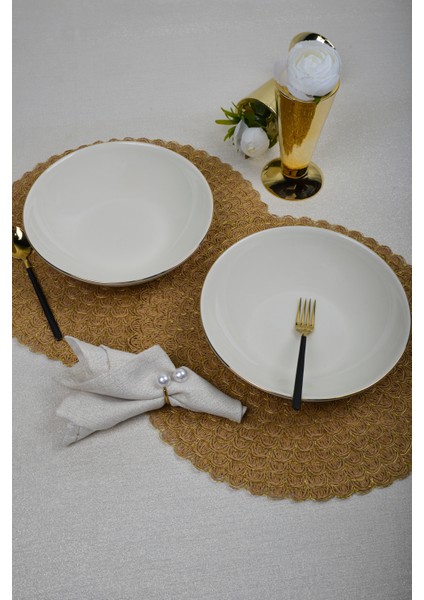 Şems Altın Yaldız 2'li Porselen Salata Tabağı fiyatları